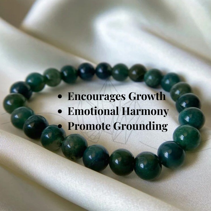 Moss Agate Crystal Bracelet