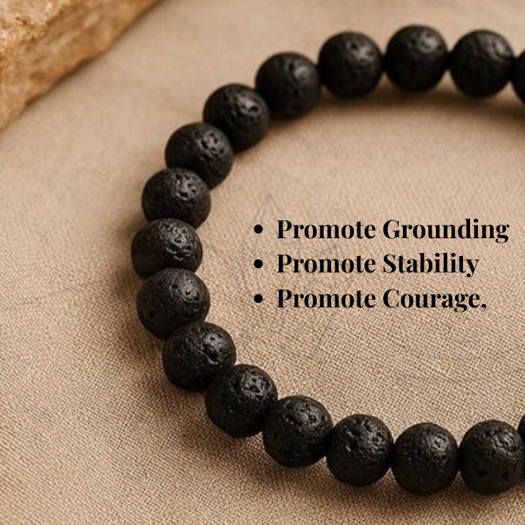 Lava Stone Crystal Bracelet