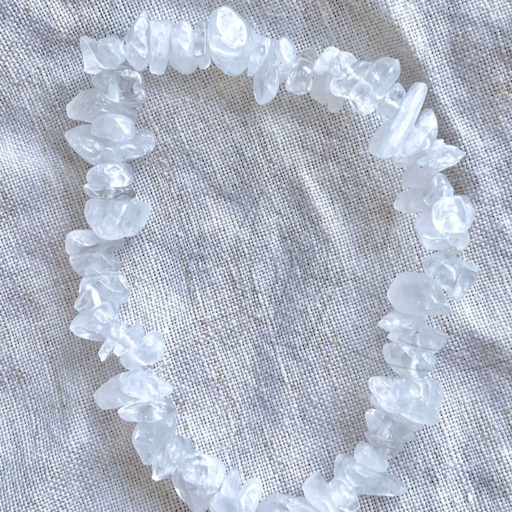Clear Quartz Uncut Crystal Bracelet