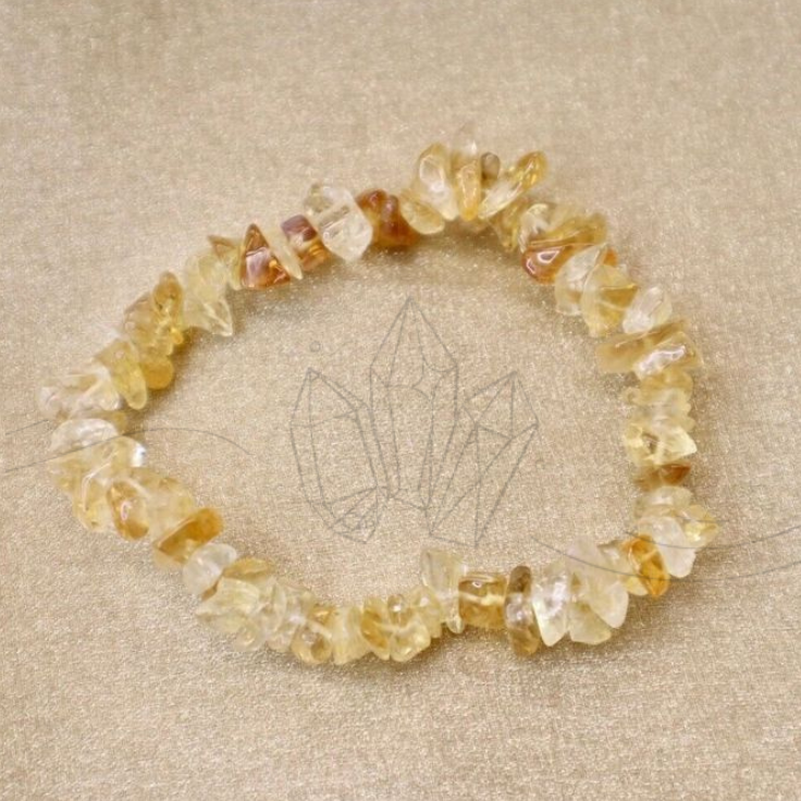 Citrine Uncut Crystal Bracelet