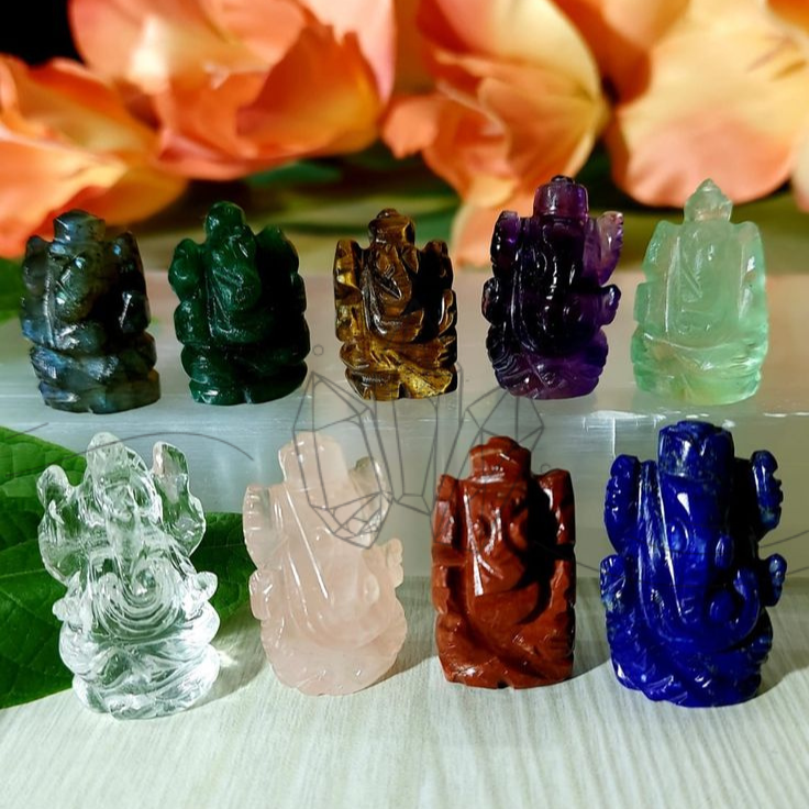 Small Crystal Ganesh Idols