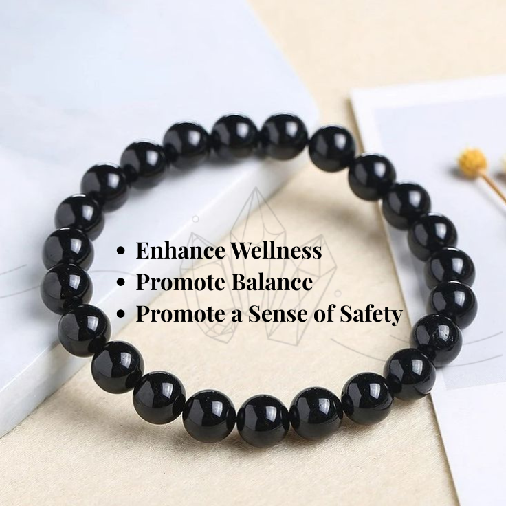 Black Tourmaline Crystal Bracelet
