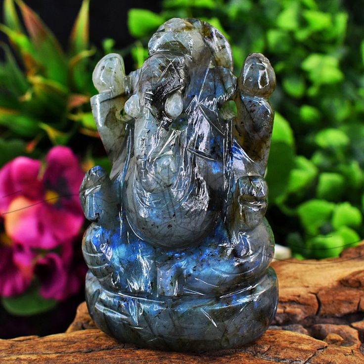 Labradorite Crystal Ganesh Idol