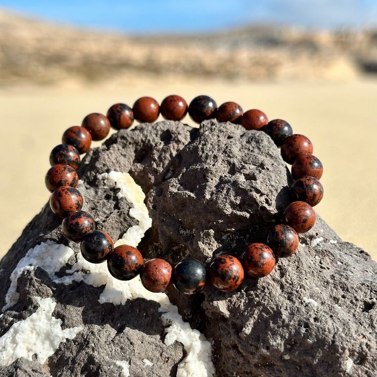 Mahogany Obsidian Crystal Bracelet