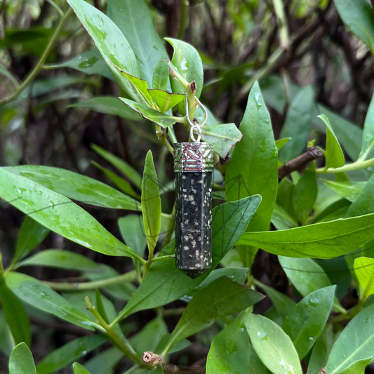 Serpentine Crystal Pencil Pendant