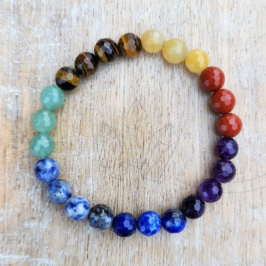 Seven Chakra Crystal Bracelet