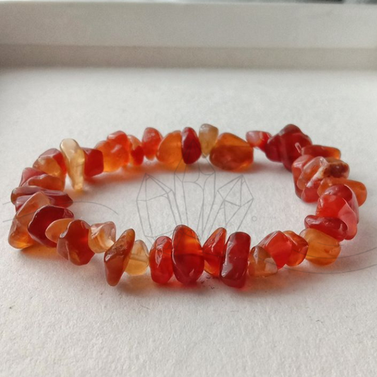 Carnelian Uncut Crystal Bracelet