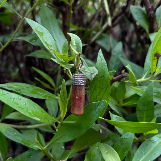 Red Jasper Crystal Pencil Pendant