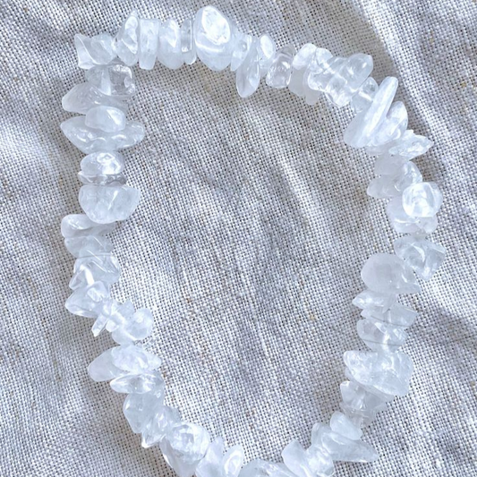 Clear Quartz Uncut Crystal Bracelet