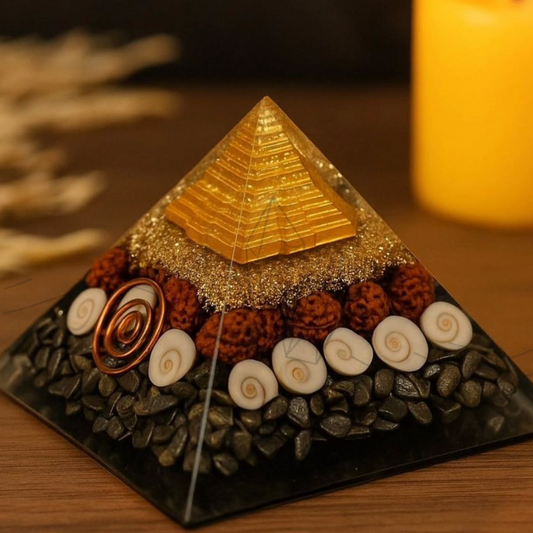 Shri Yantra Dhan Vriddhi Pyrite Pyramid