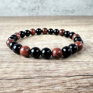 mahogany obsidian crystal bracelet